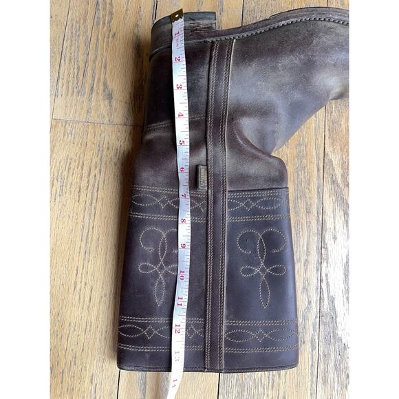 VTG Valverde Del Camino Spanish Riding Boots 40 Brown Leather Tall Equestrian - Picture 12 of 14